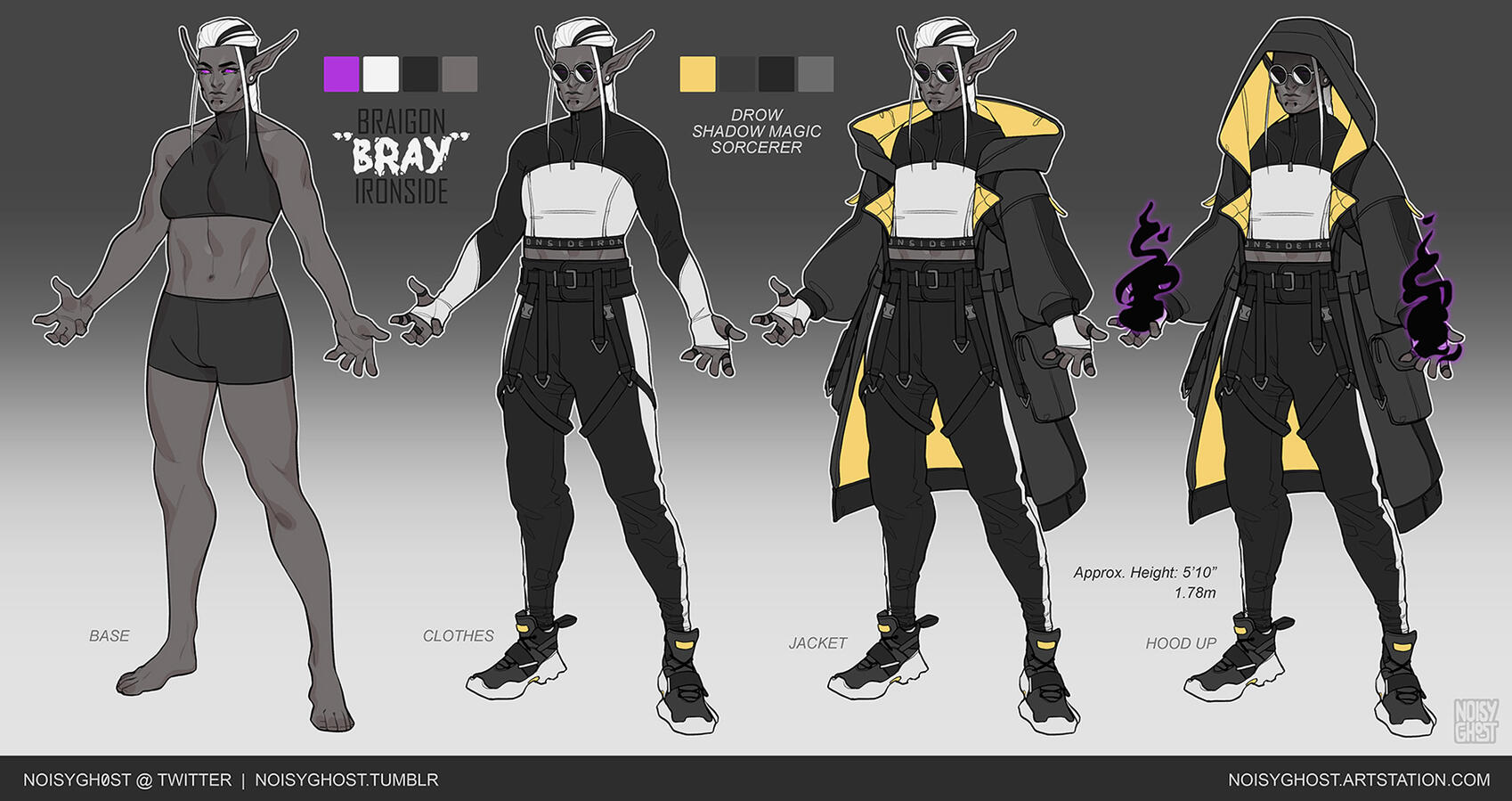 Shaded base, flat outfit. one outfit, plus variations.